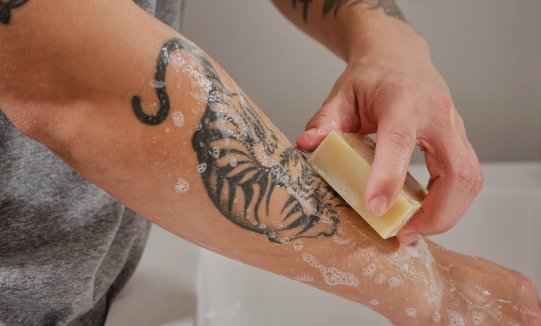 What soap not to use on a new tattoo