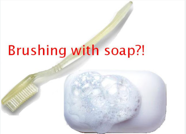 Can you brush your teeth with soap